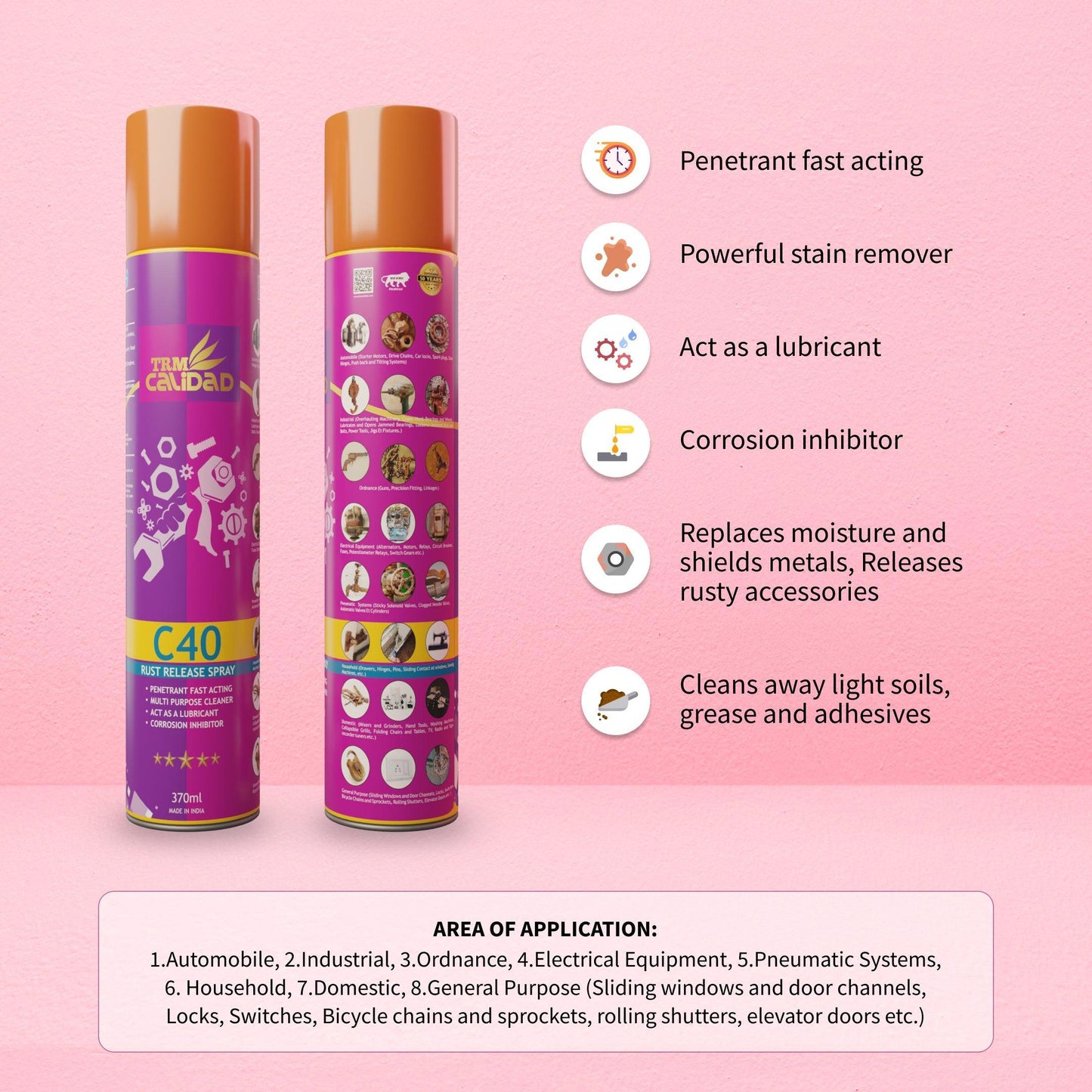 C40 Rust release spray 370ML - Trmcalidad India