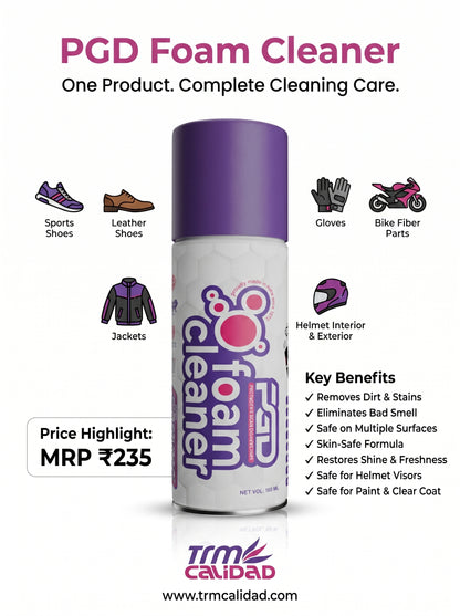 PGD FOAM CLEANER 160ML (HELMET, JACKET, SHOES, GLOVES, PADS, FIBER cleaner)