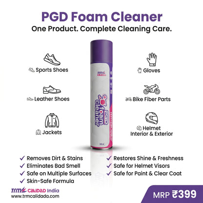 PGD Foam cleaner for sneakers, helmet, jacket, shoe, gloves, bag, pads, etc 330ml