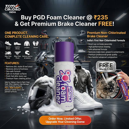 PGD FOAM CLEANER 160ML (HELMET, JACKET, SHOES, GLOVES, PADS cleaner) GET FREE BRAKE CLEANER 100ml