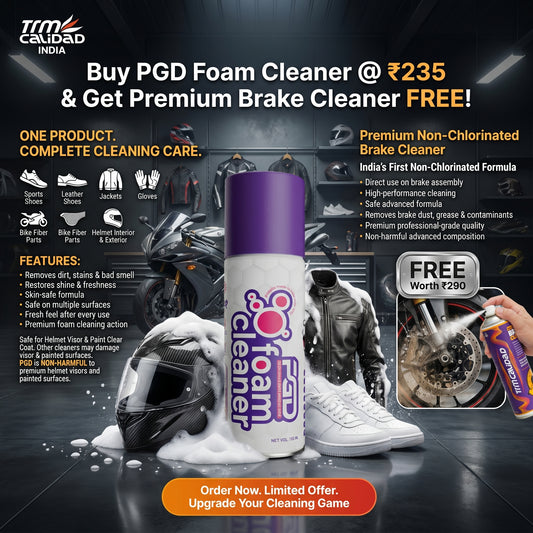 PGD FOAM CLEANER 160ML (HELMET, JACKET, SHOES, GLOVES, PADS cleaner) GET FREE BRAKE CLEANER 100ml