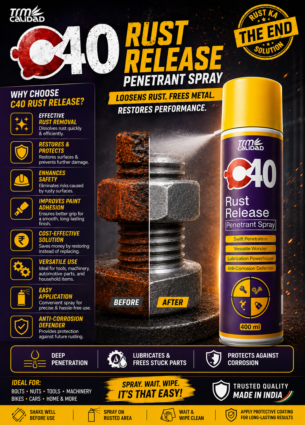 C40 Rust release spray 400ML