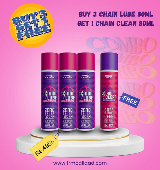 Buy three pure synthetic chain Lube 80ml and Get 1 chain Cleaner 80ml Free - Trmcalidad India