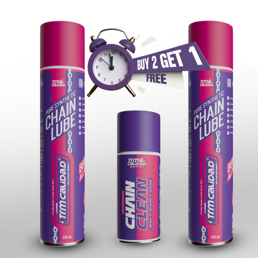 Buy two pure synthetic chain Lube 370ml and Get 1 chain Cleaner 150ml Free