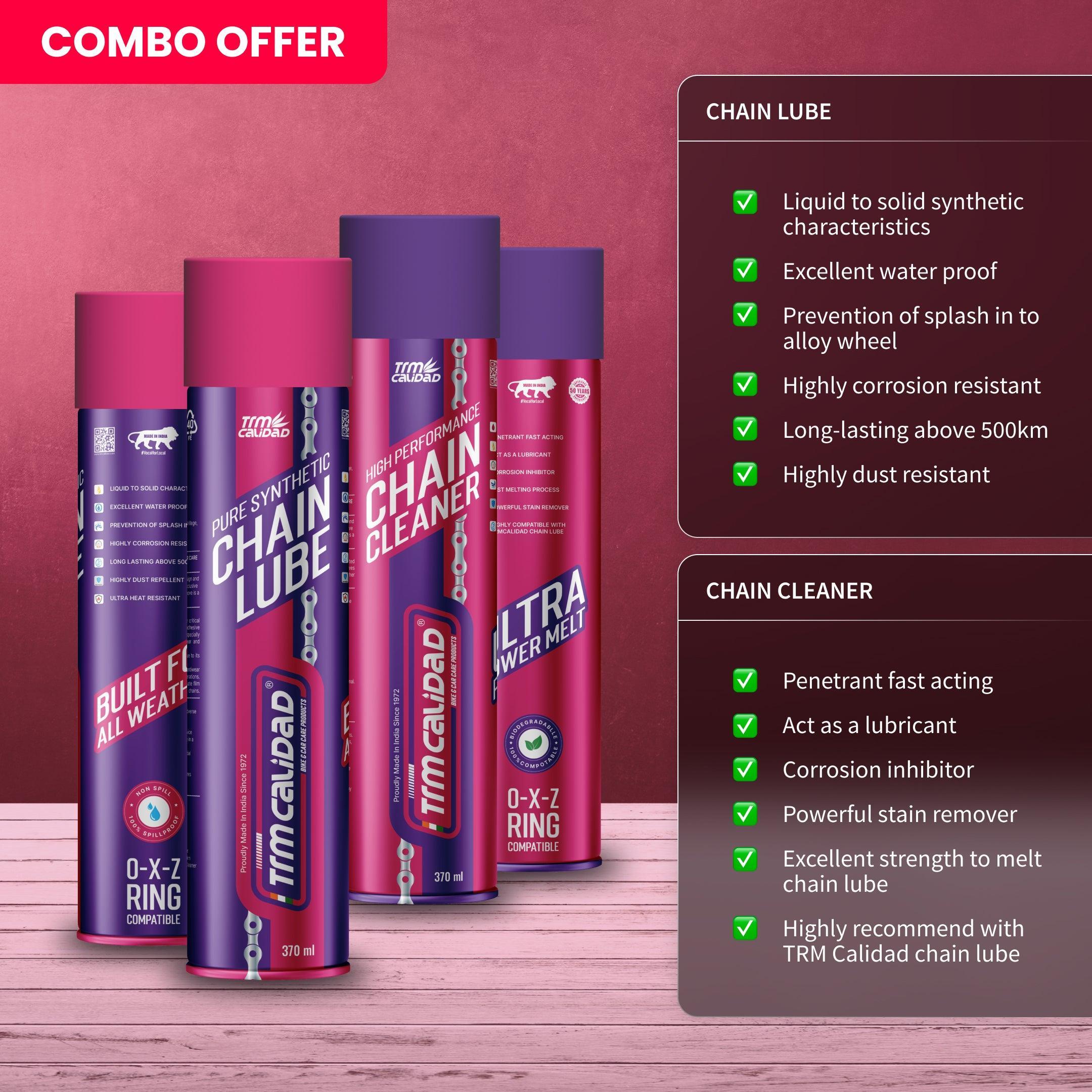 Chain Clener Chain cleaner 370ML and Chain Lube 370ML Combo – Trmcalidad India