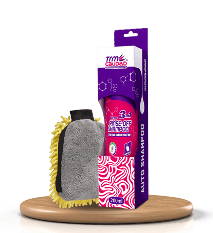 3 in 1 Rinse off shampoo 200ml and noodle glove 1 piece combo