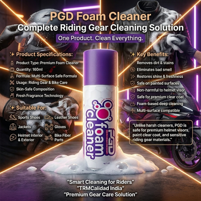 PGD FOAM CLEANER 160ML (HELMET, JACKET, SHOES, GLOVES, PADS cleaner) GET FREE BRAKE CLEANER 100ml