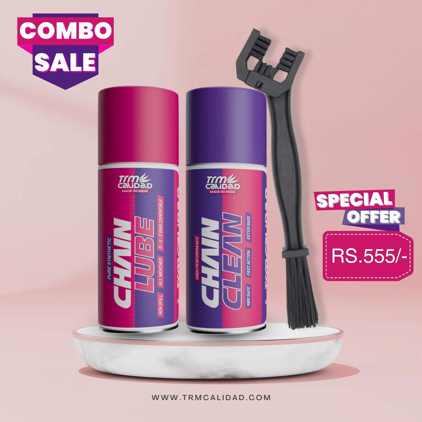 150ml chain Lube + chain Cleaner + Brush combo