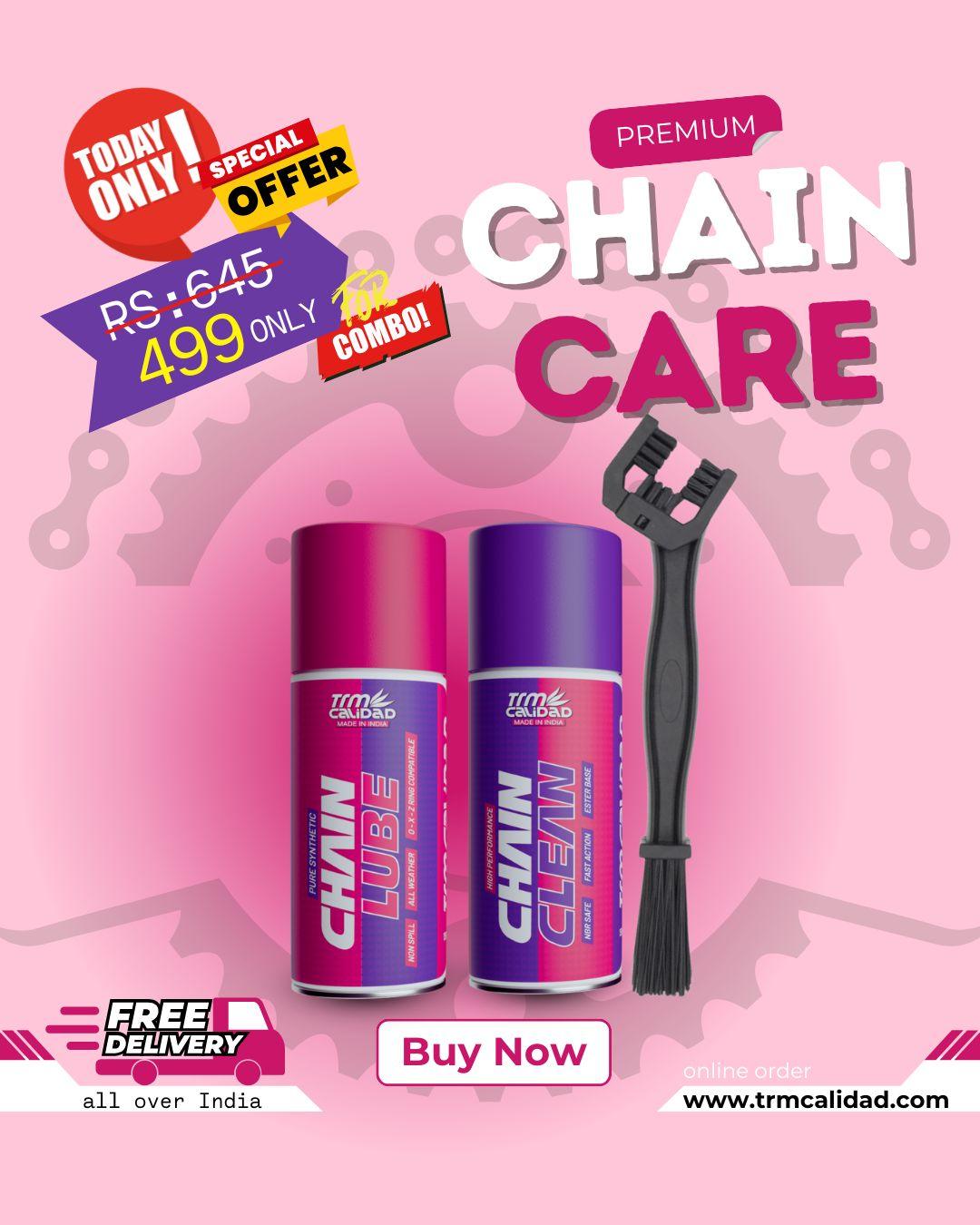 150ml chain Lube + chain Cleaner + Brush combo